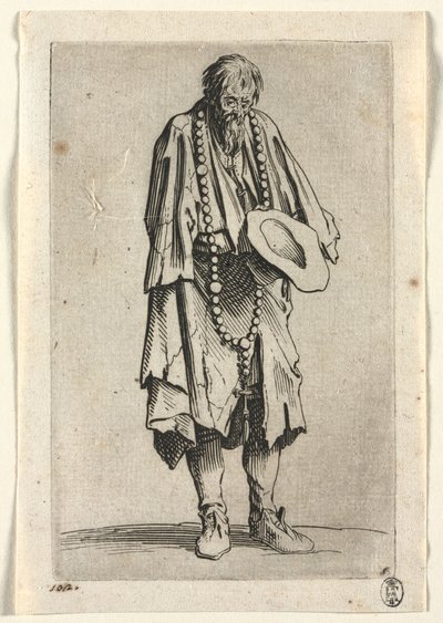 Tiggarna: Tiggare med rosenkrans, ca. 1623. av Jacques Callot