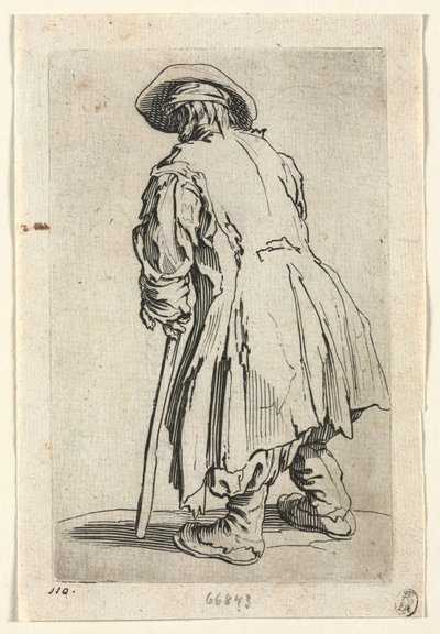 The Beggars: Old Beggar on One Single Crutch, ca. 1623. av Jacques Callot
