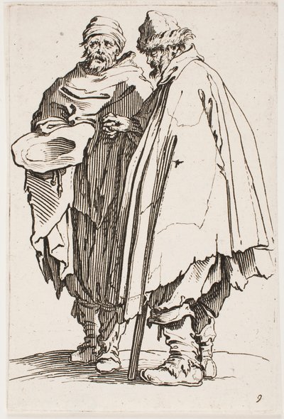 Den blinde mannen och hans följeslagare, nr. 9 från serien The Beggars av Jacques Callot