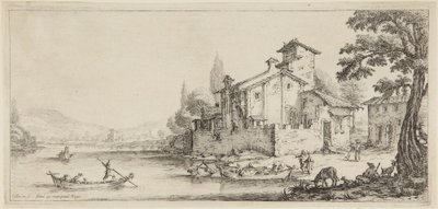 Båtturen, ur serien Diverse Vedute Designate in Fiorenza (Olika landskap utformade i Florens) av Jacques Callot