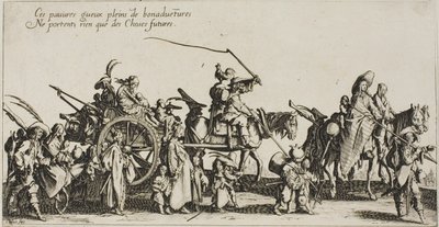The Bohemians Marching: The Rear Guard, från The Bohemians av Jacques Callot