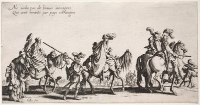 The Bohemians: The Bohemians Marching: The Vanguard, ca. 1621-1625. av Jacques Callot