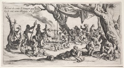 The Bohemians: The Stopping Place: The Feast of the Bohemians, c.1621-1625. av Jacques Callot
