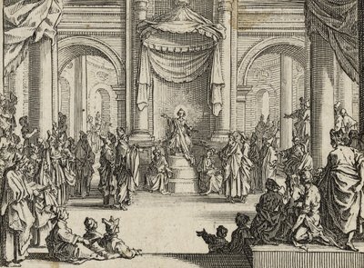 Pojken Jesus bland läkarna, 1635 av Jacques Callot