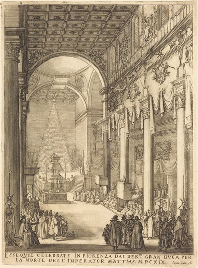 Kejsar Matthias katafalk av Jacques Callot