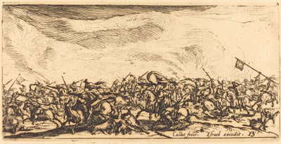 Kavalleristriden med svärd av Jacques Callot