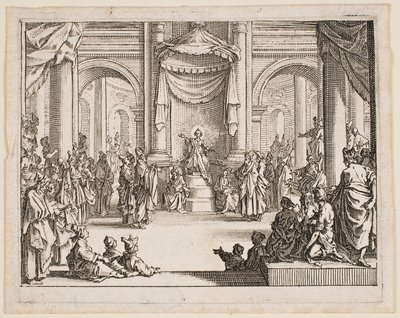 Jesusbarnet bland de skriftlärda, ur serien ”Nya testamentet” av Jacques Callot