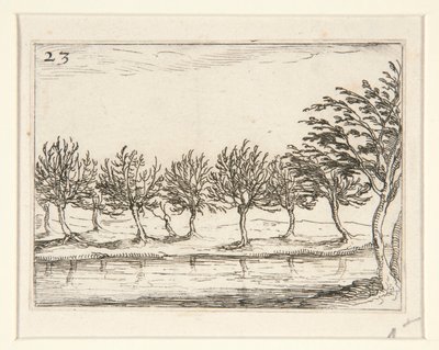 Kolumnerna vid vattnets kant - nr. 23 ur serien av Jacques Callot