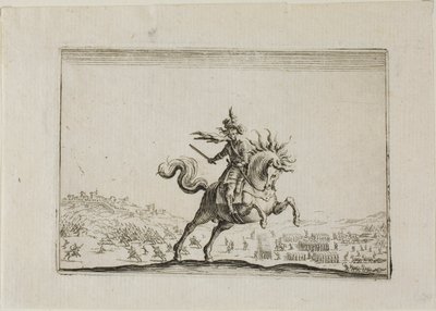 Befälhavaren till häst, från The Caprices av Jacques Callot