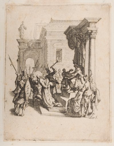 Fördömandet, nej. 5 av 11 från La Petite Passion av Jacques Callot