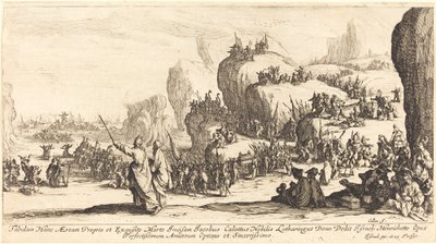 Korsningen av Röda havet av Jacques Callot