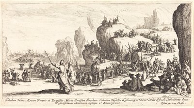 Korsningen av Röda havet av Jacques Callot