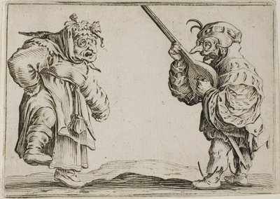 Dansarna med lutan, från The Caprices av Jacques Callot