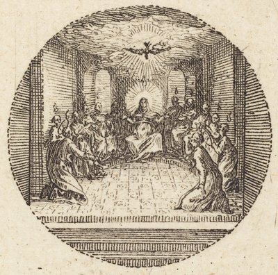 Den heliga duvans nedstigning, ca. 1631. av Jacques Callot