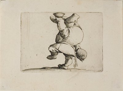 Drinkaren sedd bakifrån, från Varie Figure Gobbi av Jacques Callot