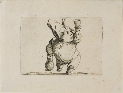 Drinkaren sedd framifrån, från Varie Figure Gobbi av Jacques Callot