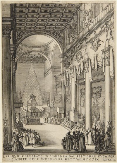 Kejsar Mattias på lit de parade av Jacques Callot