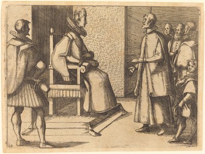 Toscanas sändebud tackar drottningen av Jacques Callot