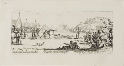 The Firing Squad, skylt tolv från The Miseries of War av Jacques Callot
