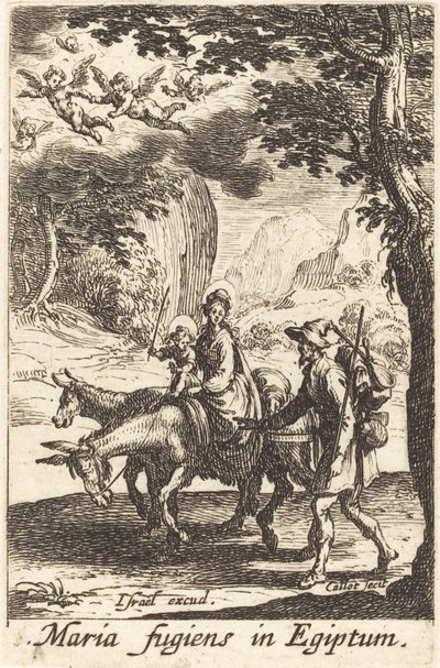 Flygningen till Egypten, 1630 eller efter. av Jacques Callot