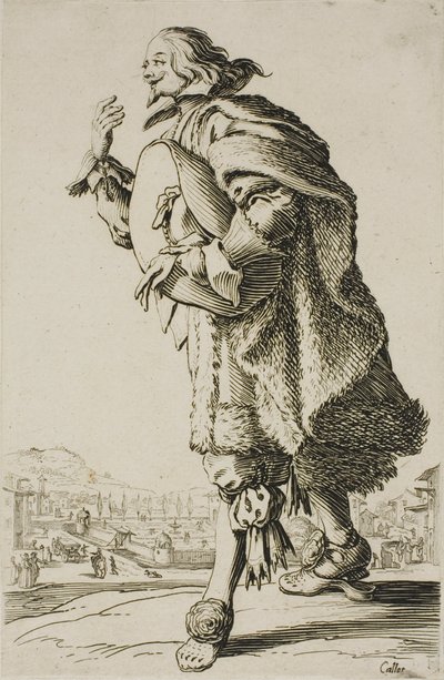 Generalen som gör honnör medan han håller hatten under armen, plansch två ur La Noblesse av Jacques Callot