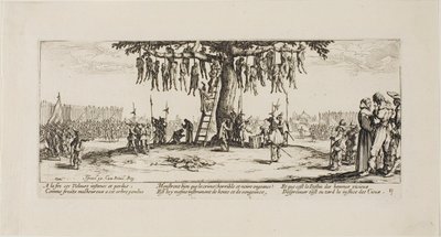 The Hanging, tallrik elva från The Miseries of War av Jacques Callot