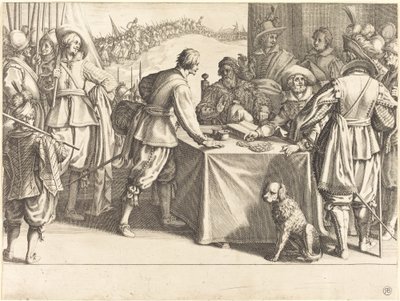 Anställningen av trupperna, c. 1614. av Jacques Callot