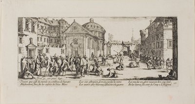 The Hospital, tallrik femton från The Miseries of War av Jacques Callot