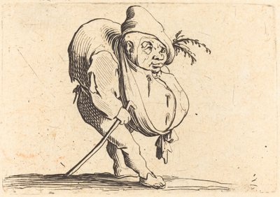 Hunchbacken med käpp, ca. 1622. av Jacques Callot