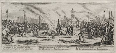 The Large Miseries of War: Burning at the Stake, 1633. av Jacques Callot