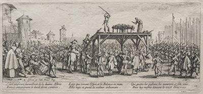 The Large Miseries of War: Execution on the Wheel, 1633. av Jacques Callot