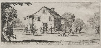 Krigets stora elände: plundrande av Jacques Callot