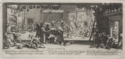 Krigets stora elände: plundring, 1633. av Jacques Callot