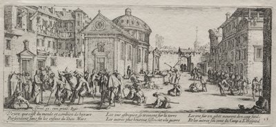 Krigets stora elände: sjukhuset, 1633. av Jacques Callot