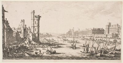 De stora vyerna över Paris: vy över Louvren av Jacques Callot