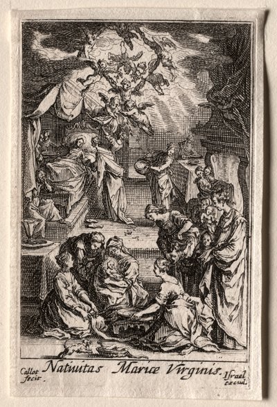 The Life of the Virgin: The Birth of the Virgin. av Jacques Callot
