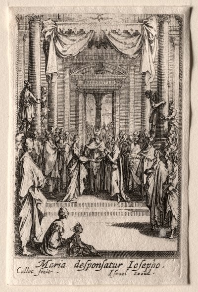 The Life of the Virgin: The Marriage of the Virgin. av Jacques Callot