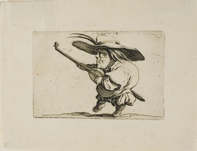 The Lute Player, från Varie Figure Gobbi av Jacques Callot