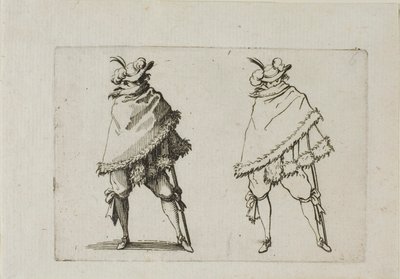 The Man Wrapped in his Coat, från The Caprices av Jacques Callot