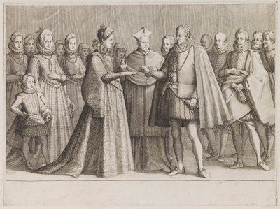 Ferdinand I:s äktenskap med Christine av Lothringen, ur serien ”Ferdinand de