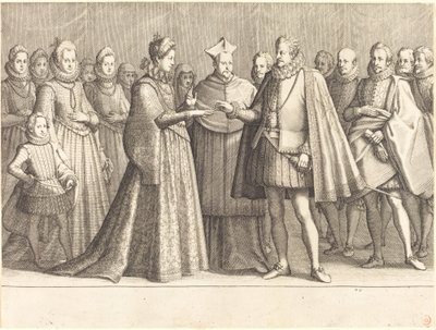 Äktenskapet mellan Ferdinando och Christine av Lorraine av Jacques Callot