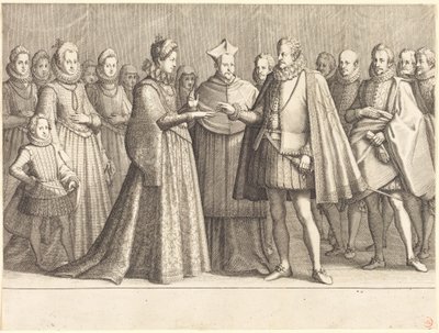 Ferdinando och Christine av Lorraines bröllop av Jacques Callot