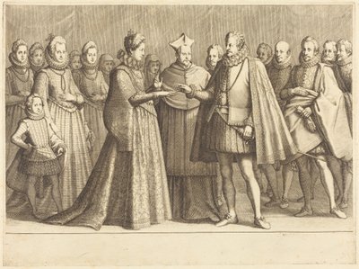 Ferdinando och Kristina av Lothringens bröllop av Jacques Callot