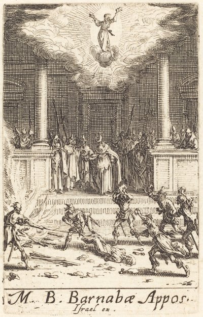 Sankt Barnabas martyrskap, ca. 16341635. av Jacques Callot