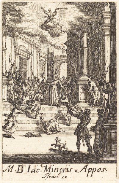 Saint James Minors martyrskap, ca. 16341635. av Jacques Callot