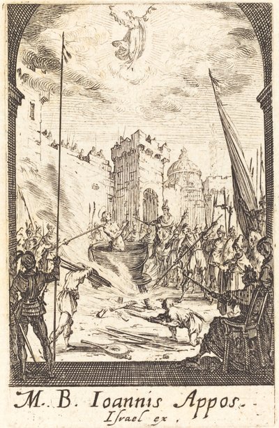Sankt Johannes evangelistens martyrskap av Jacques Callot