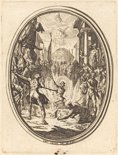 Saint Lawrences martyrskap av Jacques Callot