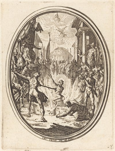 Saint Lawrences martyrskap av Jacques Callot