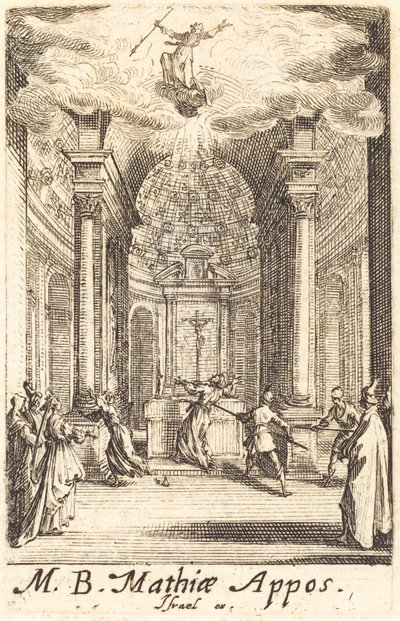 Sankt Mattias martyrskap, ca. 16341635. av Jacques Callot