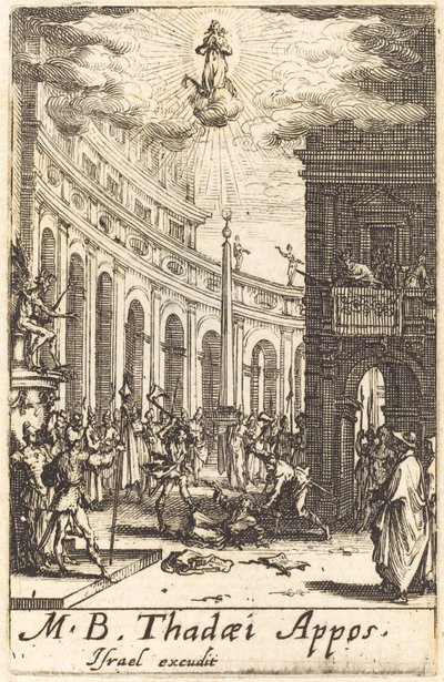 Sankt Thaddeus martyrskap, ca. 16341635. av Jacques Callot